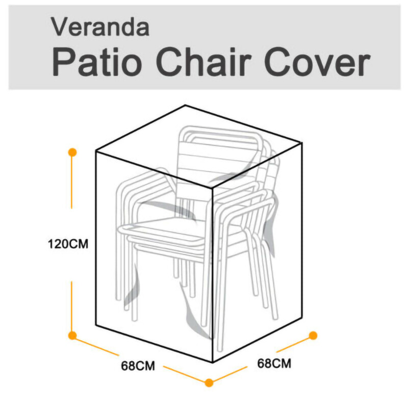 Garden Stackable Chair Covers Waterproof Outdoor Stacking Cover68x68x120CM — image 5