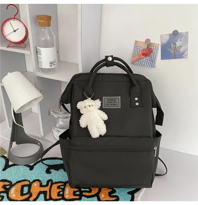 Large Capacity 15.6 Inch Simple Backpack Leisure Travel Black - Shop at LoveMi