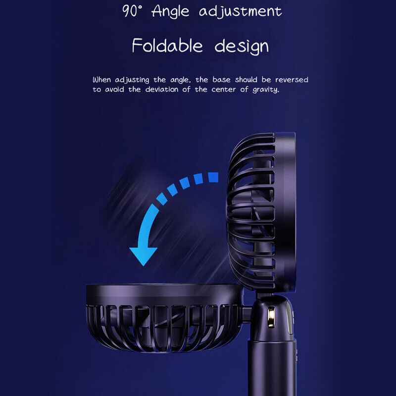 Portable Hand-held Fan Mini Folding Desk Fan Cooler Cooling USB Rechargeable 17