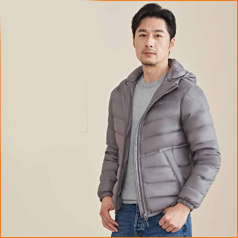 Men's Hooded Lightweight Short Down Jacket