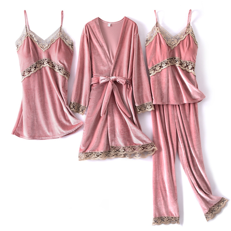 Title 14, Gold velvet pajamas women