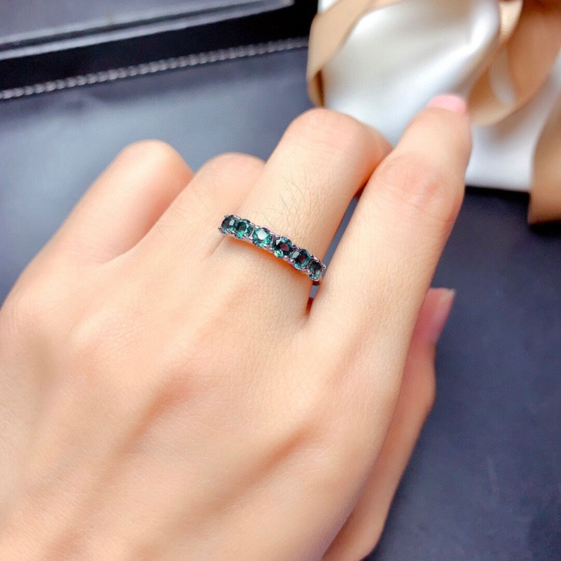 Title 3, Nuevo anillo de moda con topacio azul de pavo r...