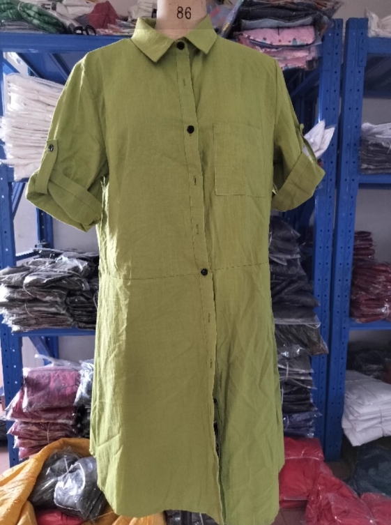 European And American Fashion Casual Cotton And Linen Women's Dress