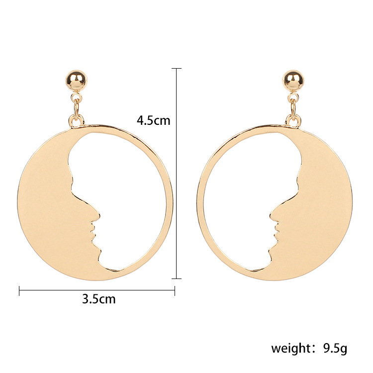 Show Simple Bright Large Alloy Earrings