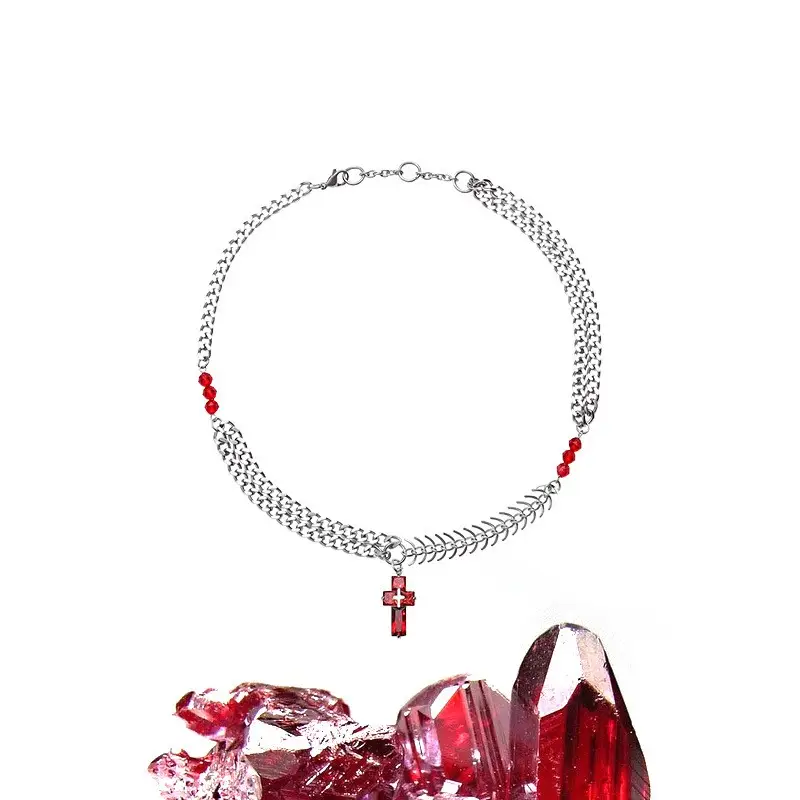 Simple Versatile Cross Titanium Steel Necklace