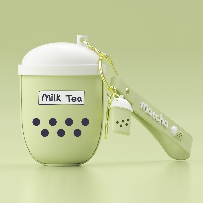 Milk tea cup green