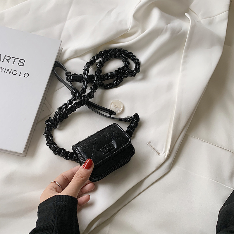 New Trendy Fashion Rhombus Mini Square Bag Black - Shop at LoveMi