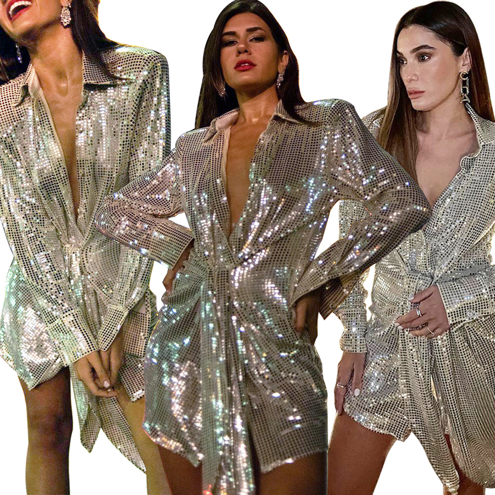 New Arrival Fashion Women's Lace-up Slim-fit Long-sleeved Shirt