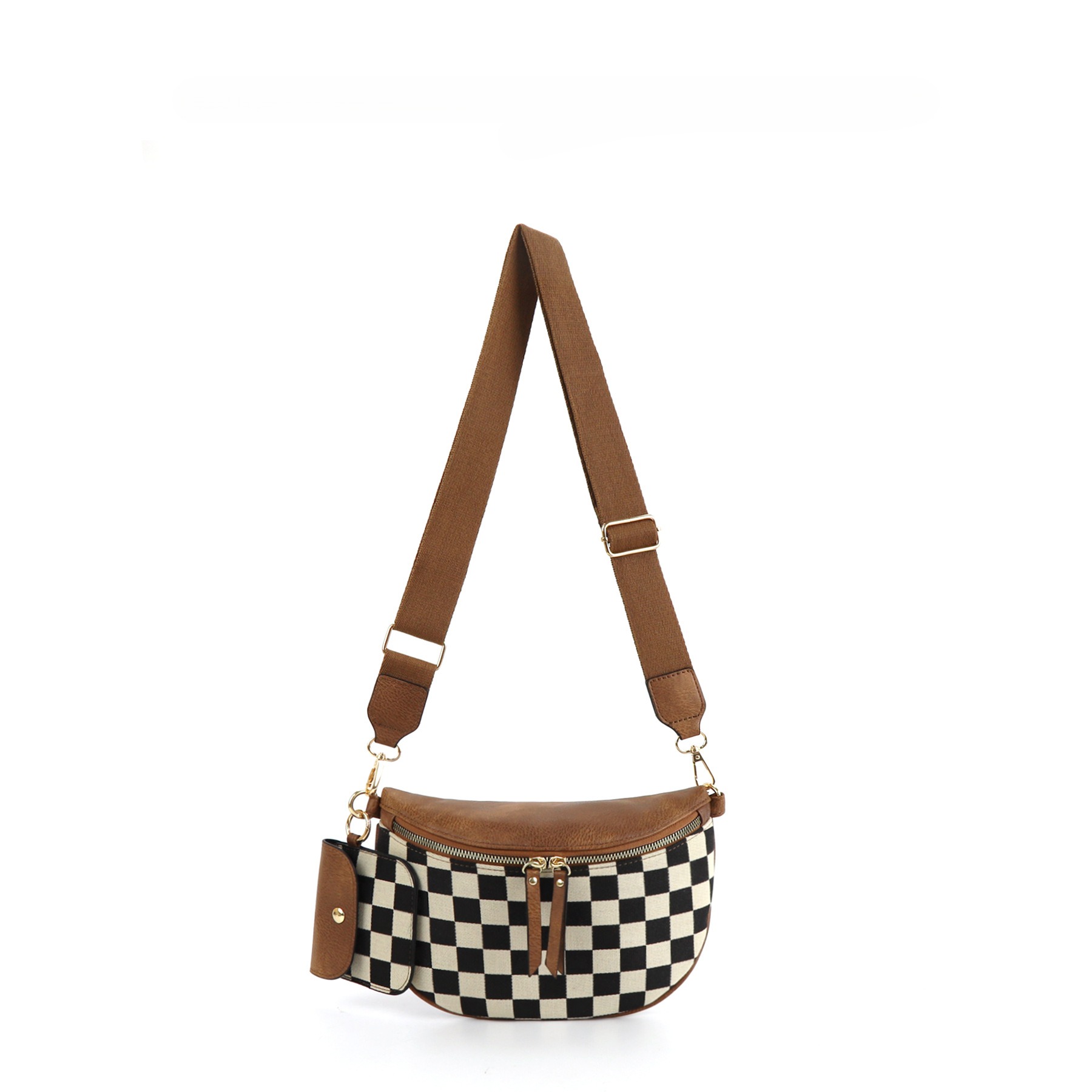 Ladies' Trendy Checkerboard Pattern Portable Bag 9