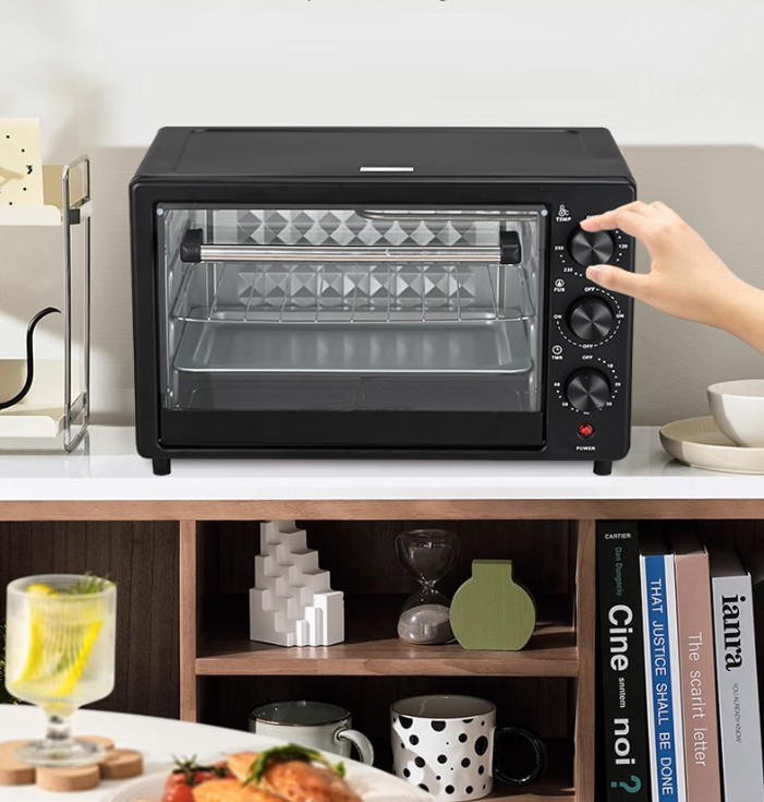 22L Electric Oven Grill Countertop Mini Toaster Pizza Oven W Temp Timer