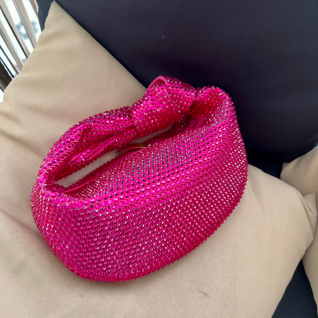 Title 11, Bolso de mano grande Knot Crystal Diamond con g...