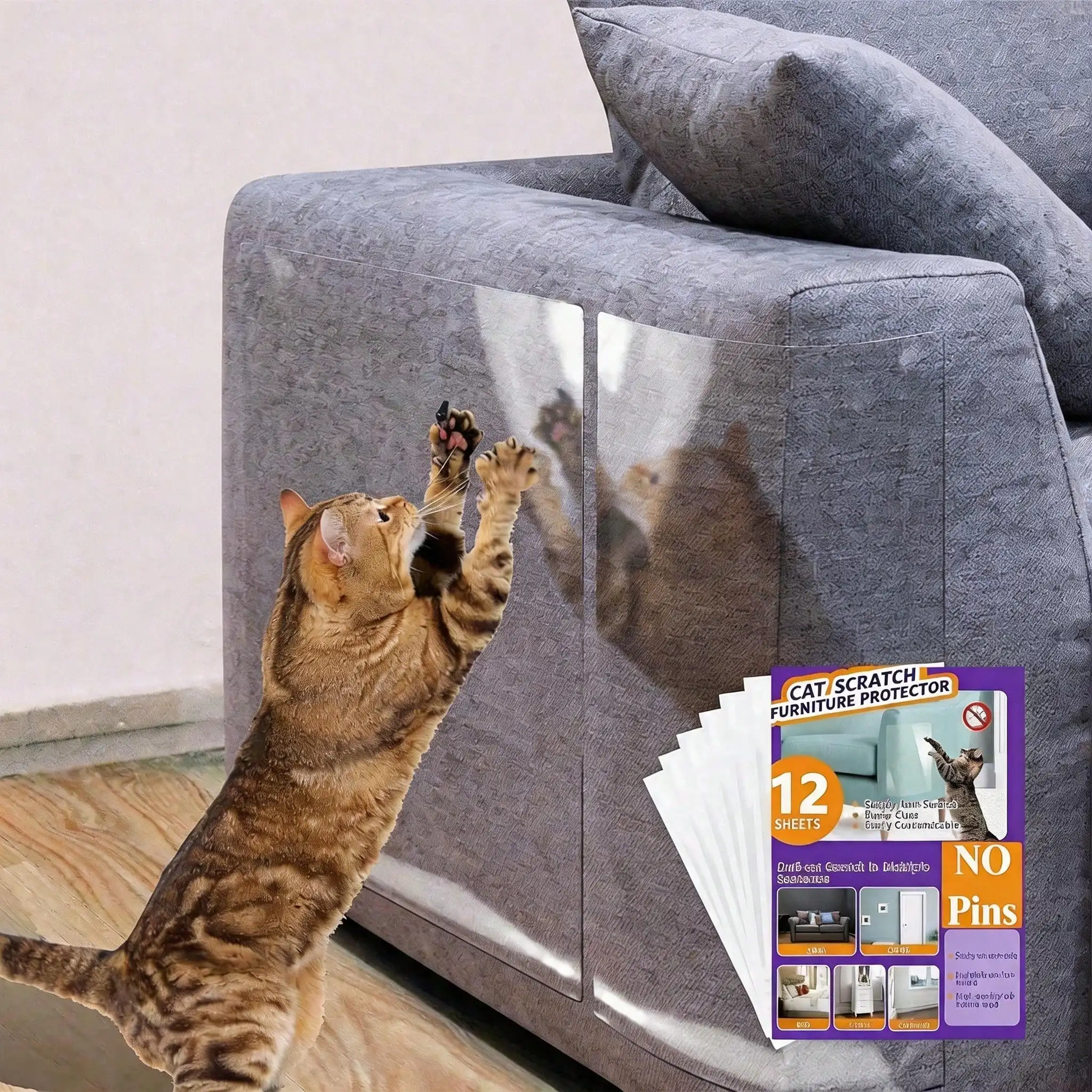 Anti Cat Scratch Protector 12 Pack, 6