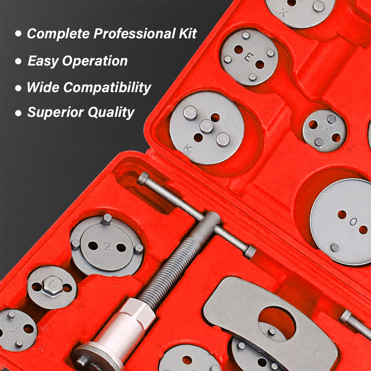 23x Auto Car Universal Disc Piston Caliper Brake Rewind Wind Back Tool Kit Set - Image 3