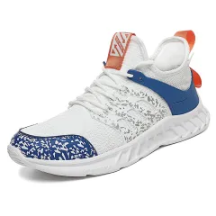 Flying Woven Mesh Sneakers New Outdoor Lightweight Breathable Casual Running Shoes - White - View 1