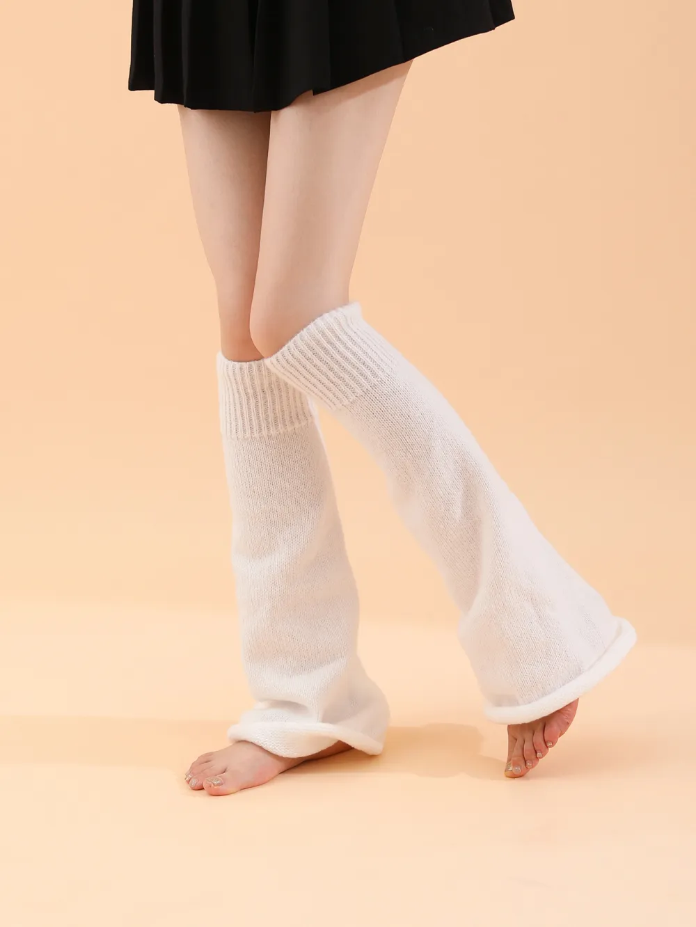 Flared Y2K Knitted Leg Warmer Rave Goth Cute Lolita Socks For Halloween Party