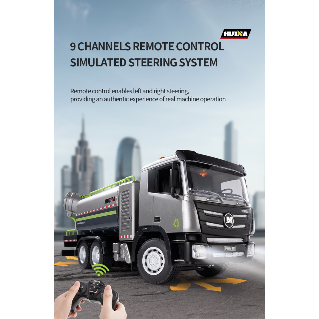 Huina 1316 1-18 Semi-Alloy Remote Controlled Fog Cannon Truck Toy 15