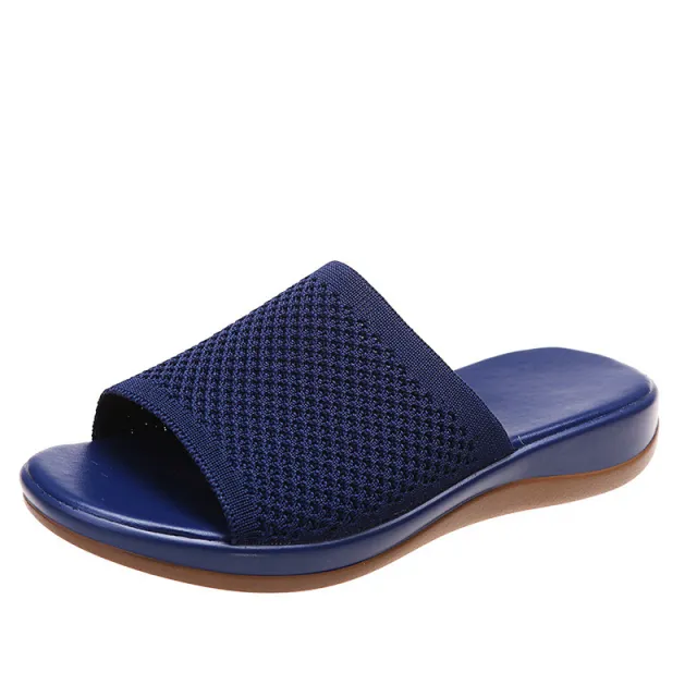 Women Shoes Summer Flat Sandals Casual Indoor Outdoor Slipper For Beach Shoes Blue - Shop at LoveMi