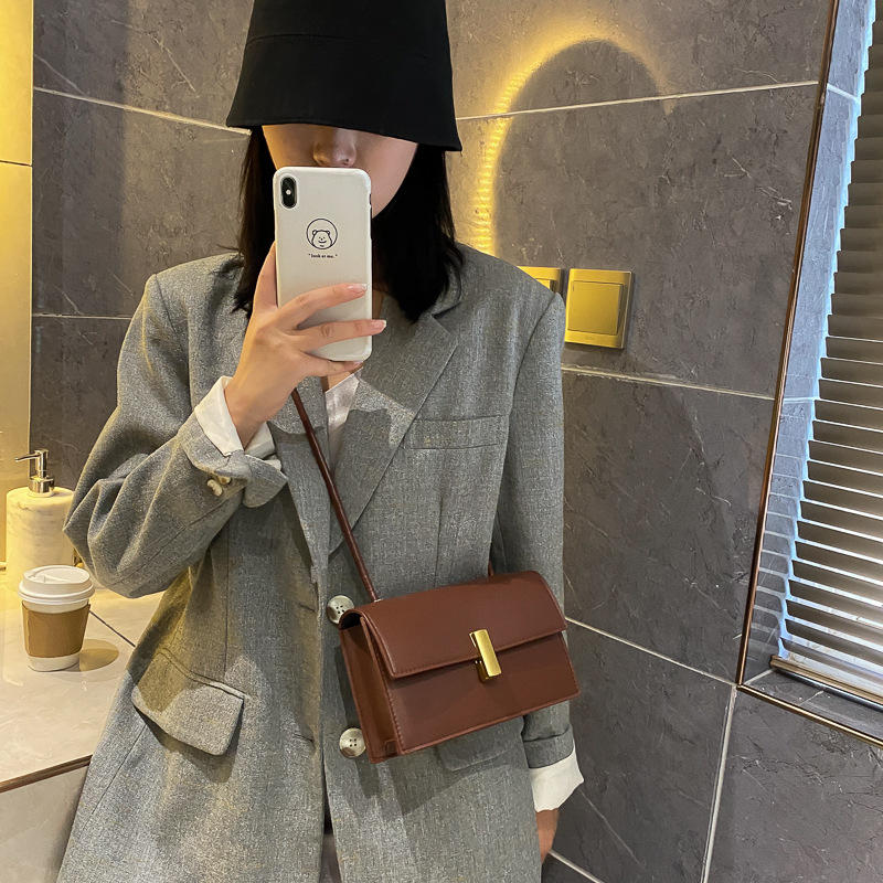 Title 13, Lock leather shoulder bag messenger female bag