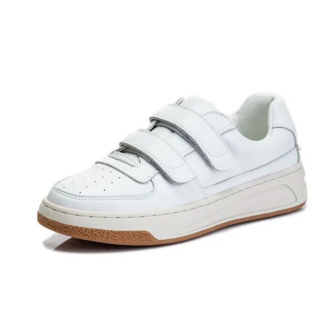 Genuine Leather Round Toe Low cut Female Student Loafers Beige - Shop at LoveMi