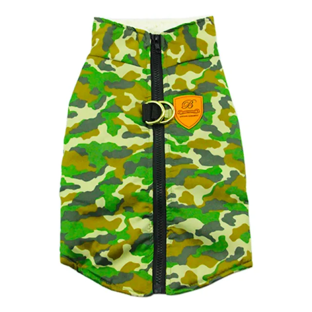 New Camouflage Pet Dog Warm Cotton Coat Light Green Camouflage - Shop at LoveMi