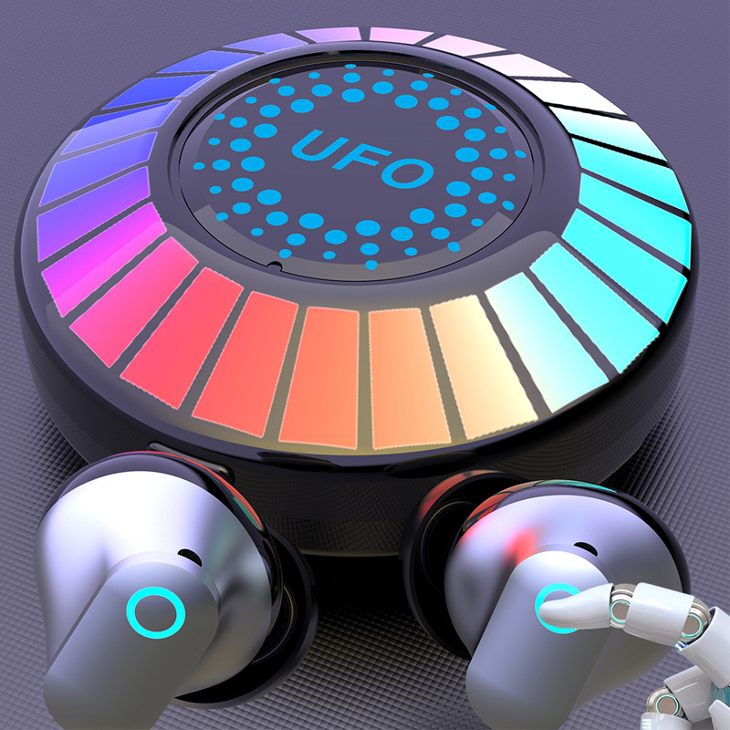 Colorful RGB Light Effect F9 Bluetooth Earphones - Image 3