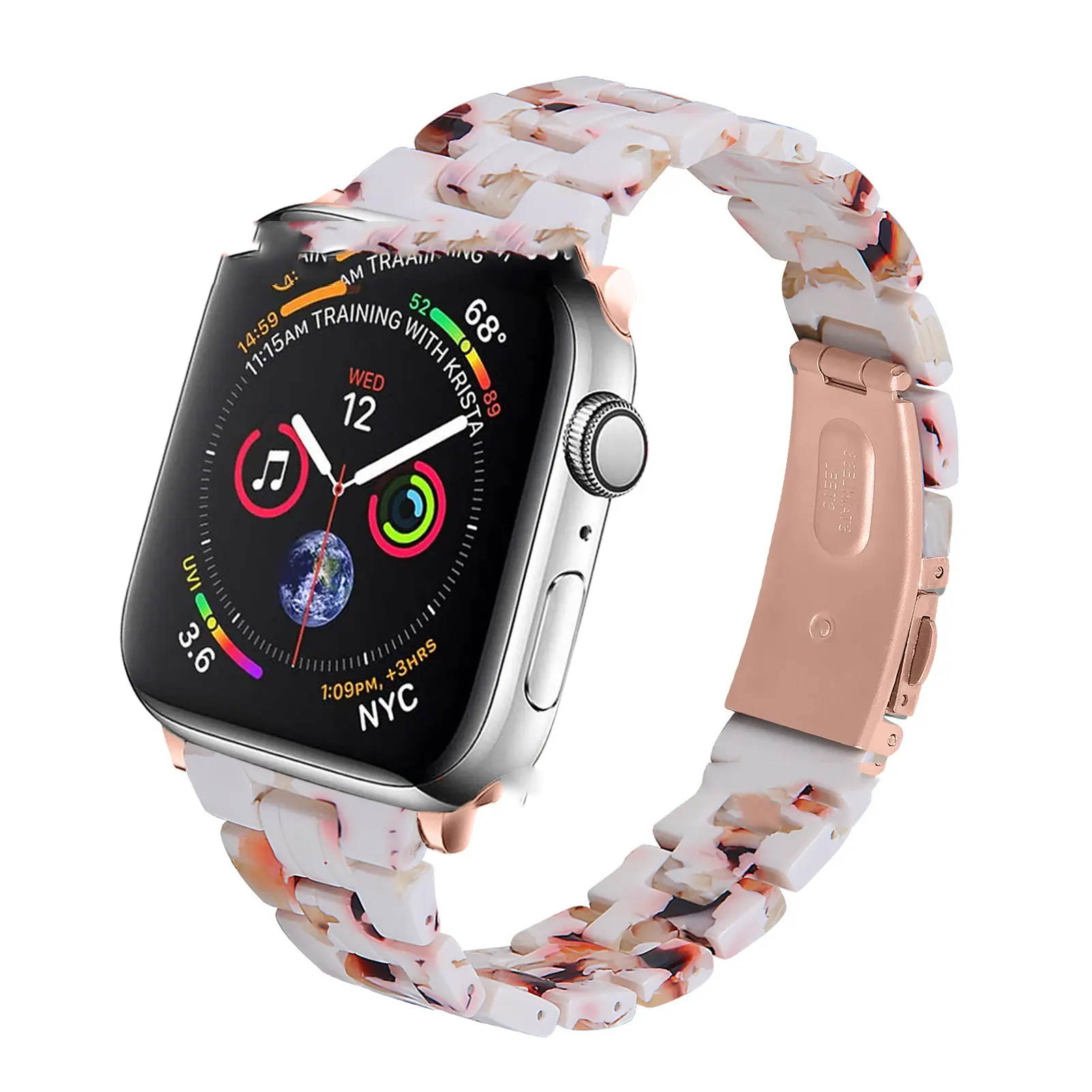 Smart Slim Resin Three Bead Stainless Steel Watch