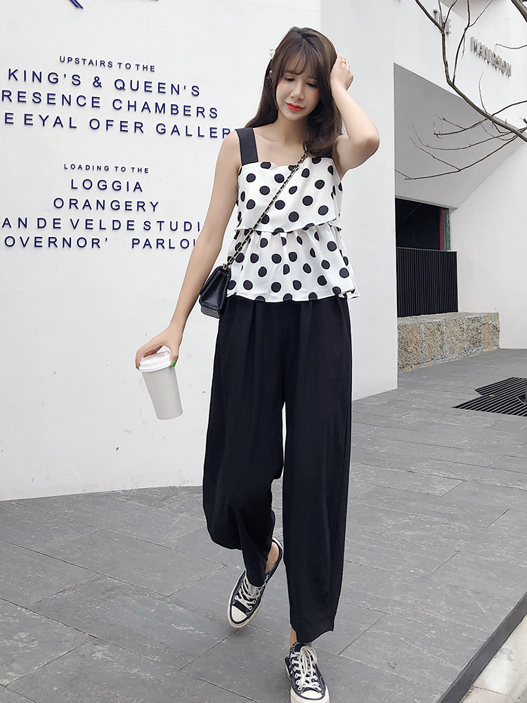 Title 1, Straight High-waisted Cropped Trousers Loose An...