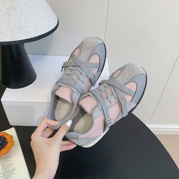 Lace-Up Thick-Soled Flats