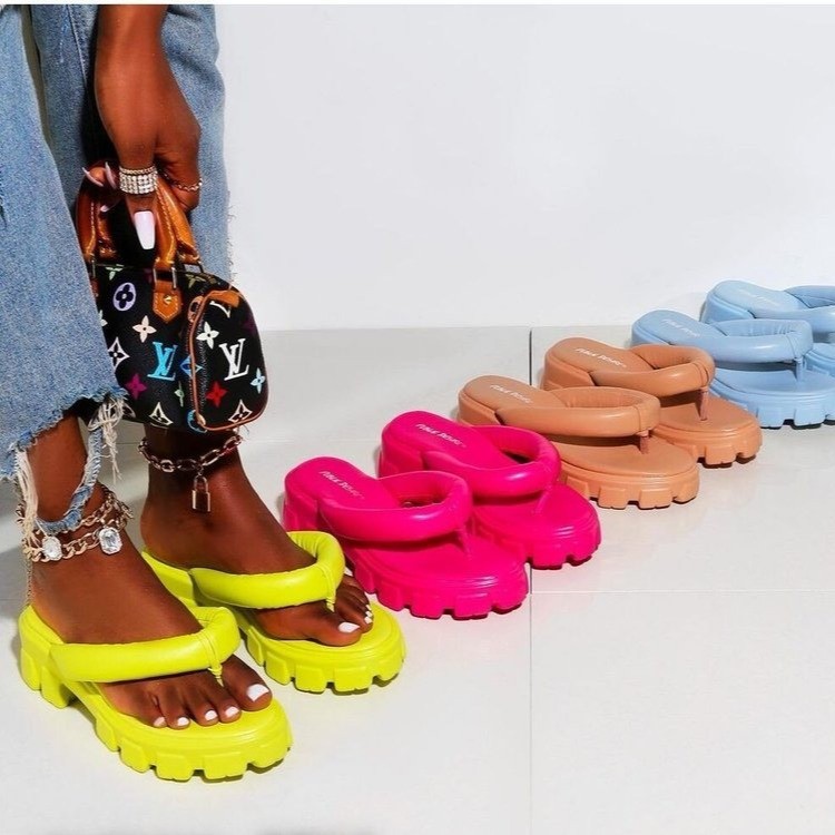 Women's Platform Heightened Roman Shoes Flip Flops