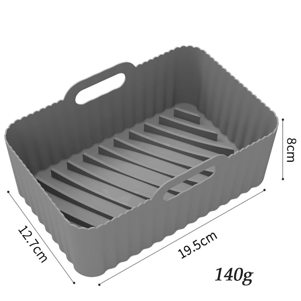 Title 7, Thick Air Fryer Silicone Tray Rectangle Oven Ba...