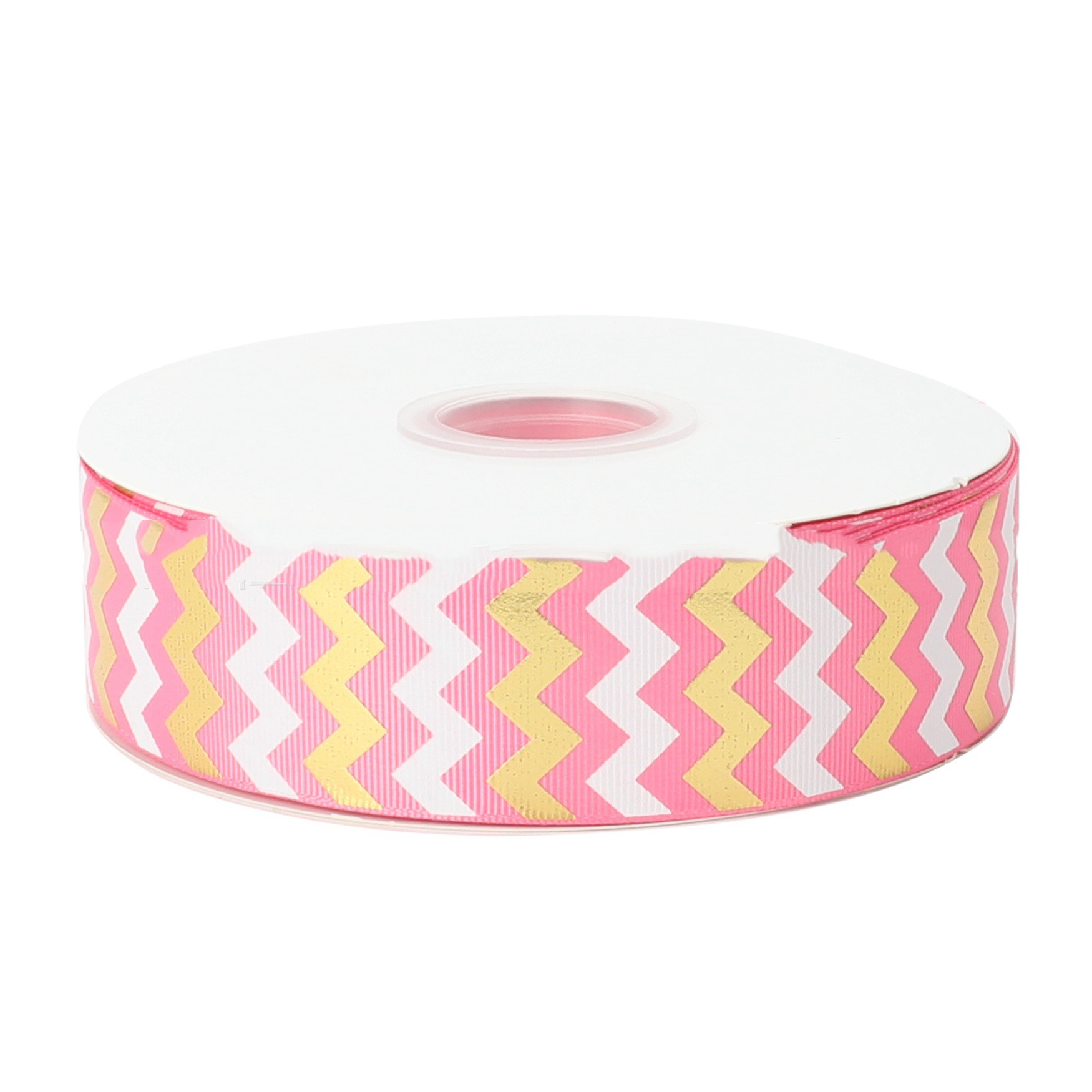 Title 4, 38MM Printing Ink Gilding Stripe Pattern Ribbon