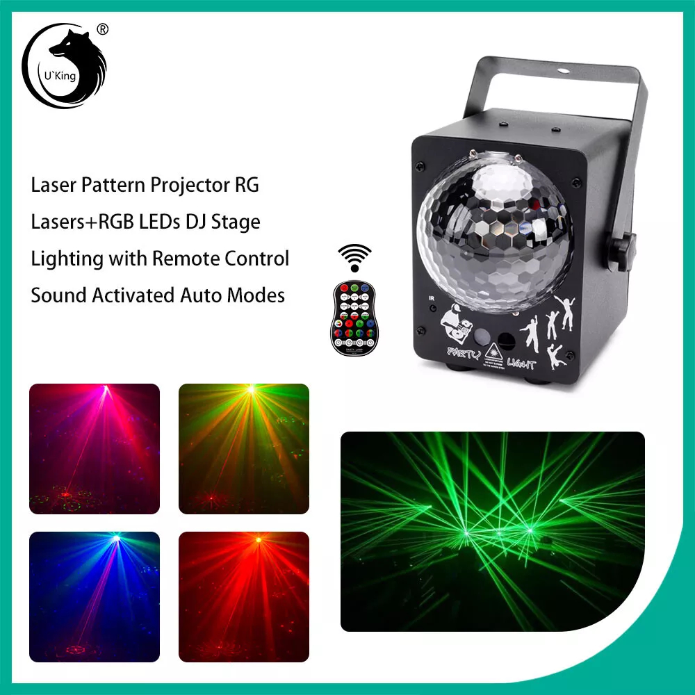 1240 Pattern LED Laser Projector Stage Light RGB Party KTV Club Lights Christmas