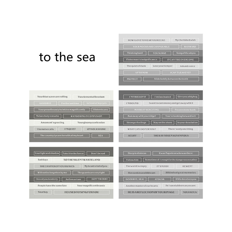 Ins Style English Library Series Handbook Diary Stickers - 9