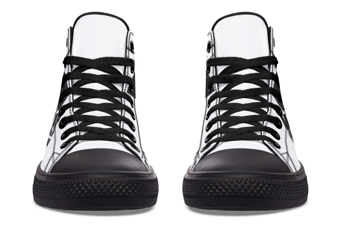 Men's And Women's Fashion Color Printing High-top Canvas Shoes