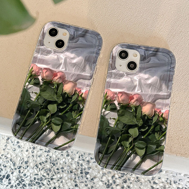 Title 1, Rose Flower Space Phone Case Protective Cover