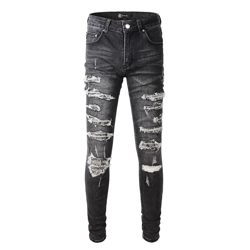 Title 2, Pantaloni da uomo High Street Denim Patch Slim ...