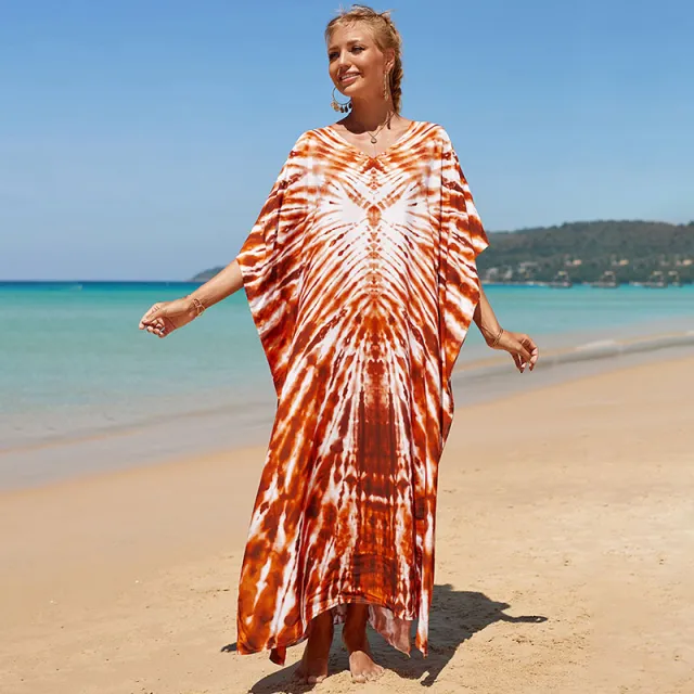 Beach Blouse Rayon Positioning Printing Gown Embroidered Red System - Shop at LoveMi