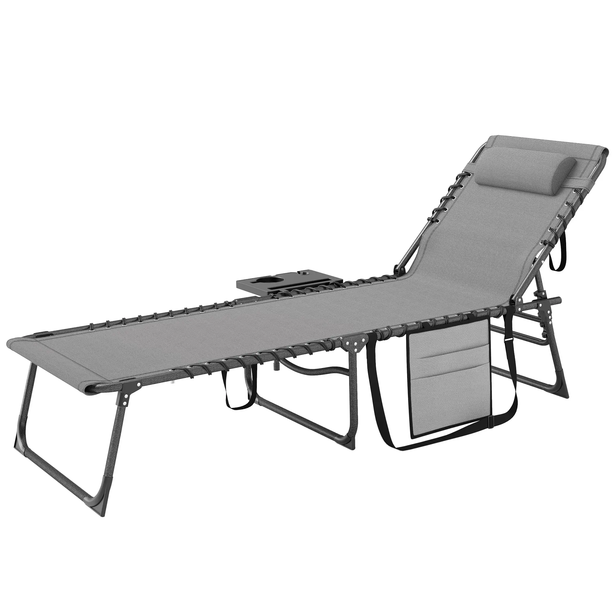 Folding Outdoor Chaise Lounge Chair Tanning
