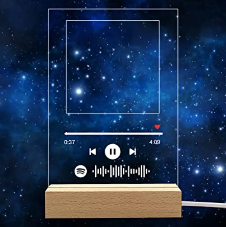 Customizable Photo Music Album Cover Night Light