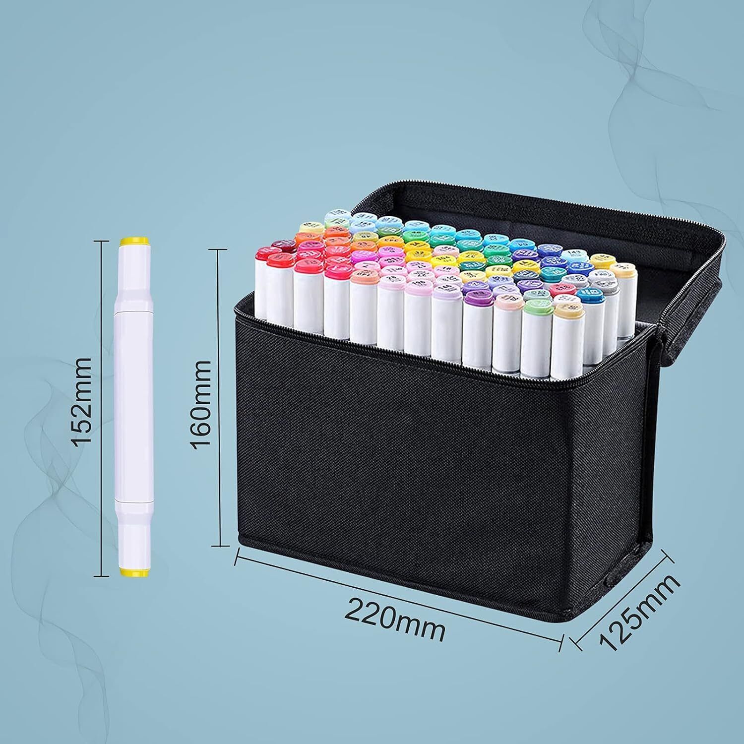 80 Farbe Acrylstifte Marker Set Permanent Pen Fr DIY