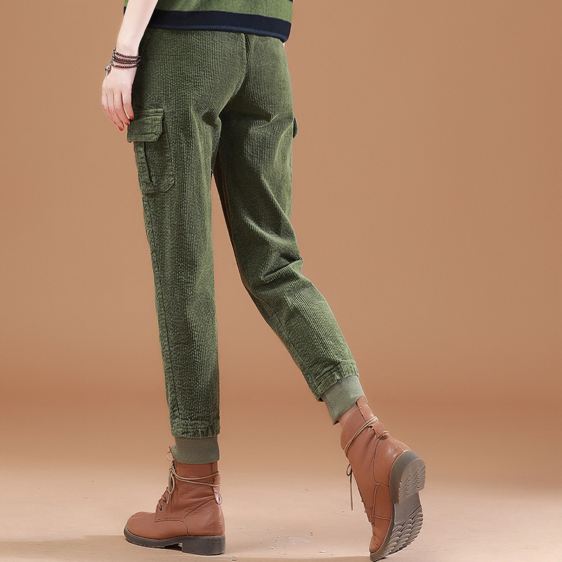 Title 5, Fall Winter Tooling Corduroy Slacks High Waist ...