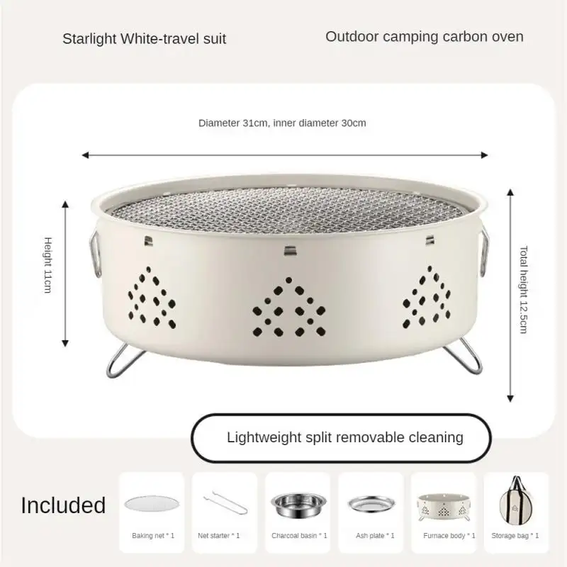Stable Heating Area Grill Barbeque Grill Portable Stainless Steel Campfire Grills For Outdoor Bbq Camping Picnics Lightweight