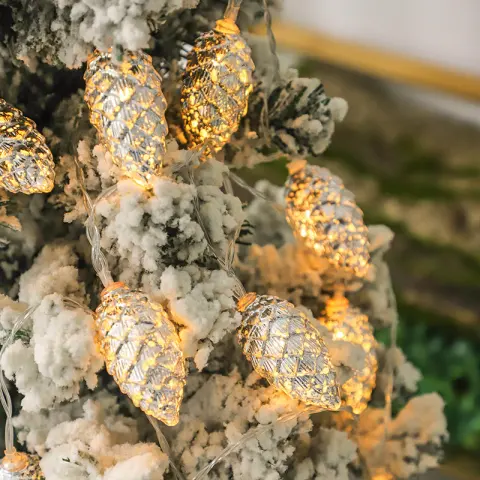 Christmas Decorative Lights Simulation Pine Cone String