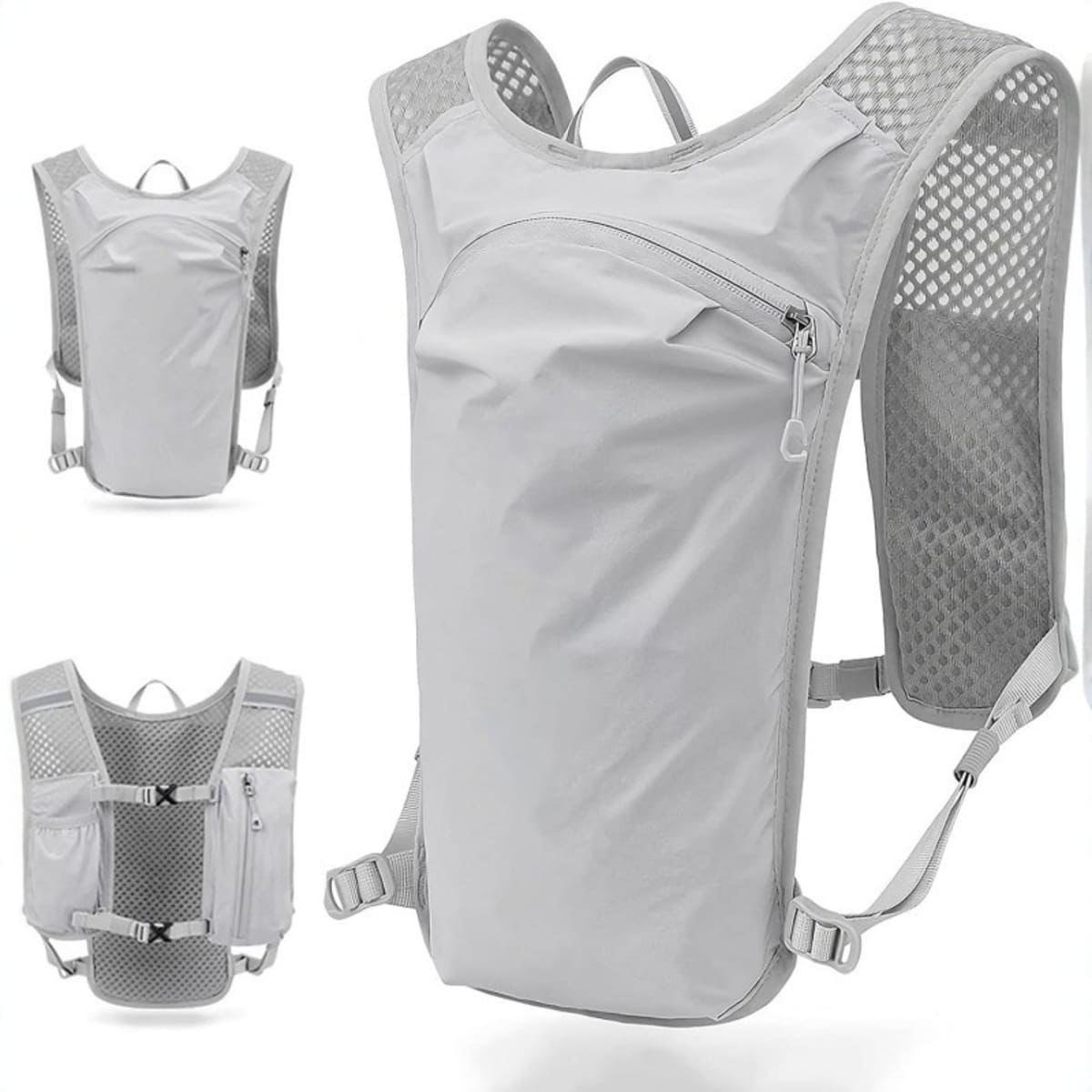 Lightweight Hydration Vest Backpack For Running Cycling Hiking, Breathable Trail Running Pack With Water Bladder Compartment And Multi-Pocket Storage