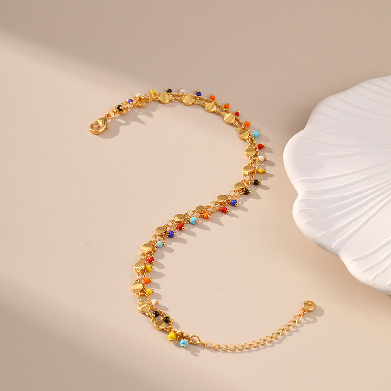 Candy Color Small Rice-shaped Beads National Style Anklets - Image 7