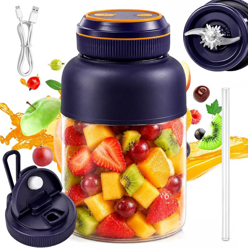 Cordless Juicer Blender Cup 1300ml Portable Rechargeable Smoothie Bottle
