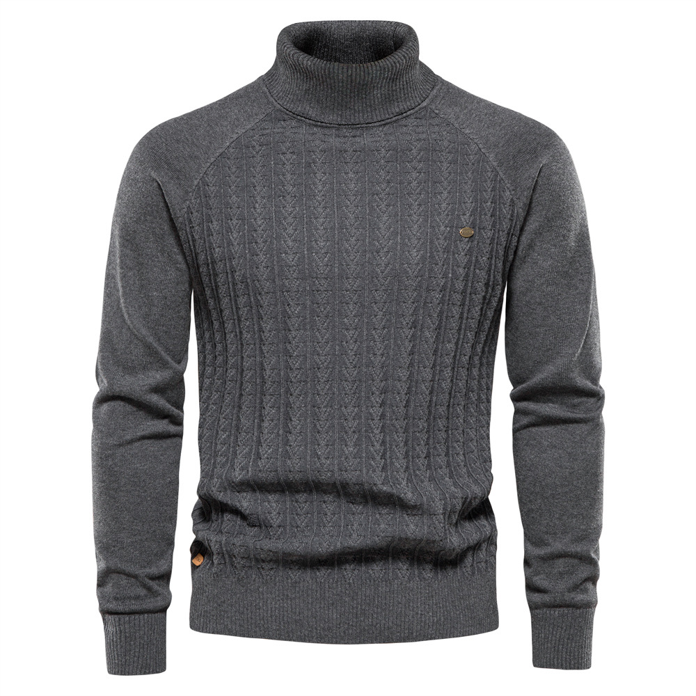 Solid Color Men's Knitwear Business Casual Sweater