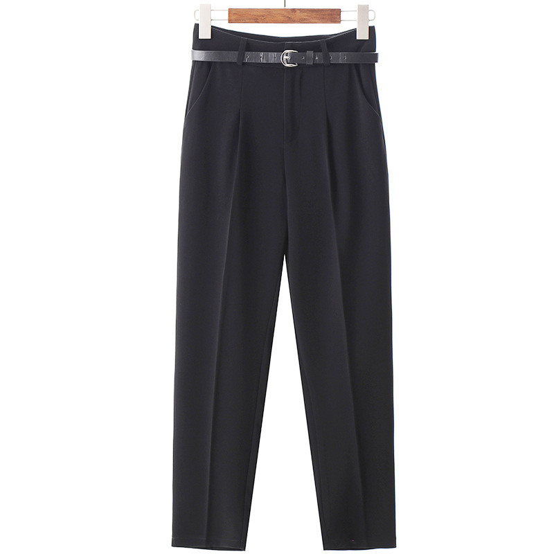 Title 2, Fashionable wild simple high waist pants pants ...