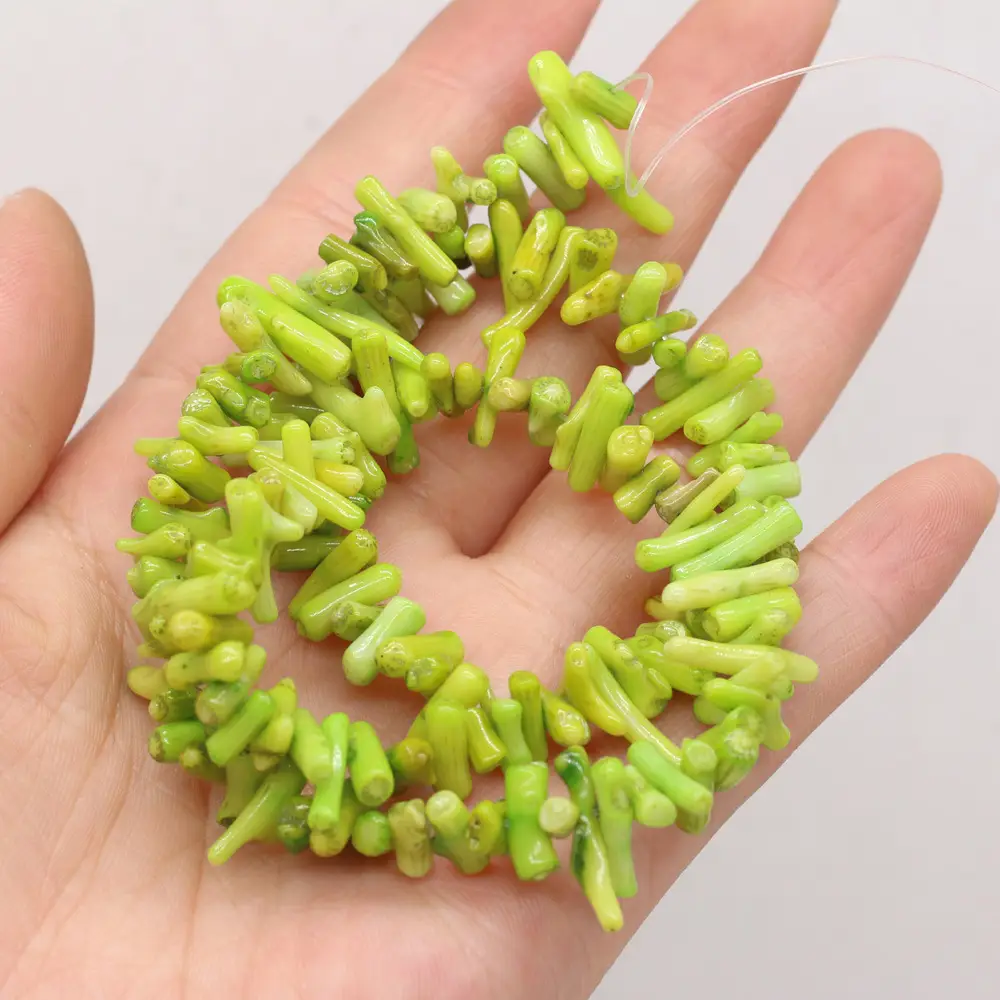Irregular Beading Of Colorful Coral