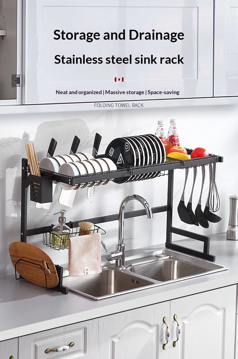 Self Pickup Only - Kitchen Multifunctional Storage Rack, Countertop, Chopsticks, Integrated Cutting Tool Storage Rack, Sink, Vertical Drainage Rack, Bowl And Dish Rack